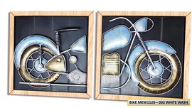 077-MOTO CADRE DECO WHITE BIKE MEW1126 - Copie